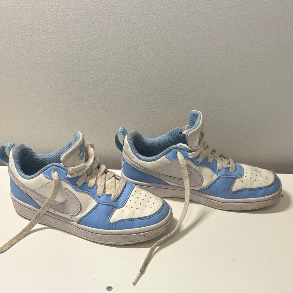 Nike Kids Light Blue and White Nike Sneakers